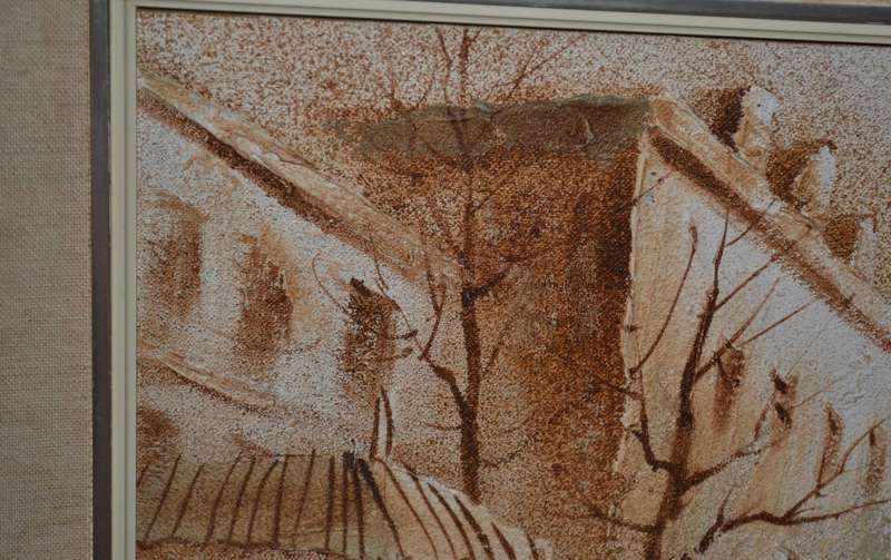Original Boris Chezar oil / Sand painting on canvas
