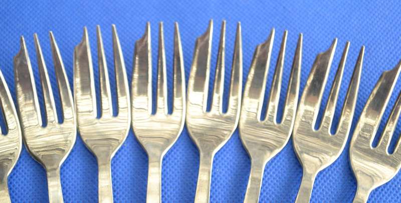 Vintage Stainless Steel cake Forks - 11 Pieces