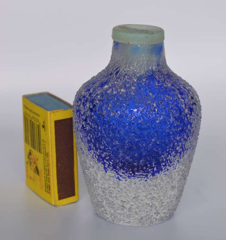 Vintage Cobalt Blue Saks Fifth Avenue Crystal  Perfume Bottle
