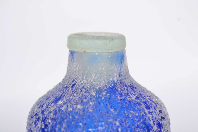 Vintage Cobalt Blue Saks Fifth Avenue Crystal  Perfume Bottle