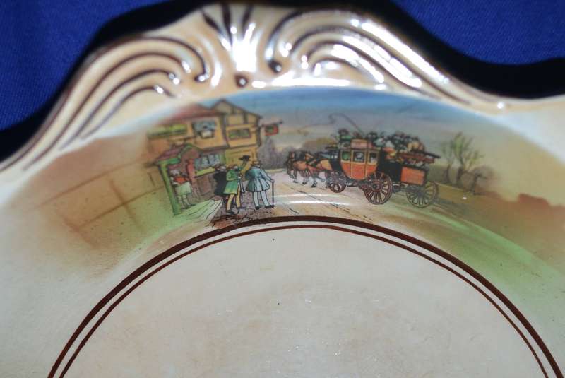 True Vintage Grimwades  "Old English Coaching Scenes" Dessert Set - 4 Pieces