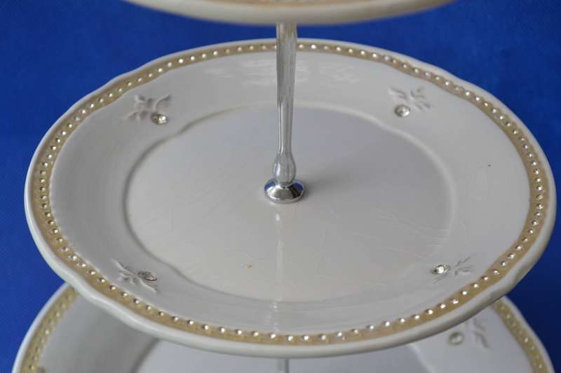Vintage 3 Tier Porcelain Cake Stand
