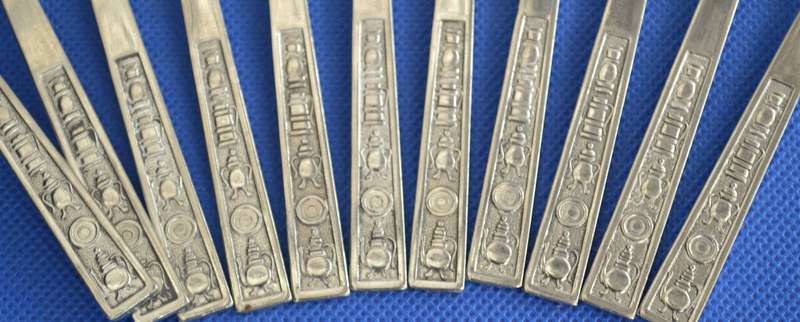 Vintage Stainless Steel cake Forks - 11 Pieces