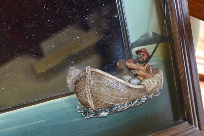 Vintage 3D Fly Fishing Mirror