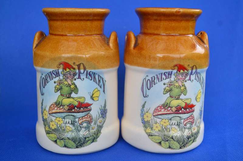 Vintage Presingoll Cornish Pottery ~ Cornish Piskey Items - Three Pieces