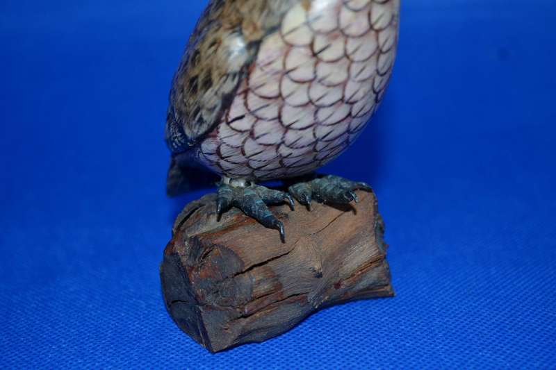 Vintage John J Maddison Co Owl hand Carved Figure