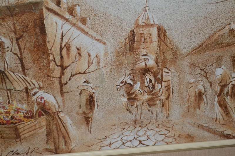 Original Boris Chezar oil / Sand painting on canvas