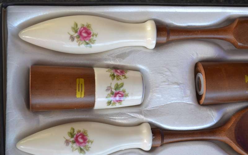 Hostess Vintage Condiment Set and Server Set- Boxed