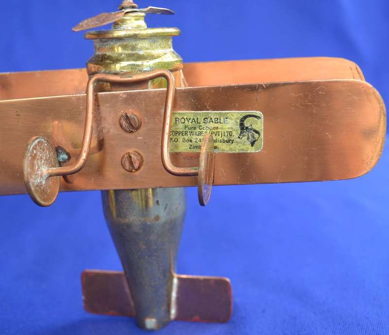 Royal Sable Copper Zimbabwe - Tranch Art  Style Biplane