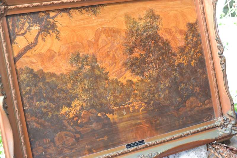 Tinus de Jongh Oleograph  "Berg River" In Original Frame