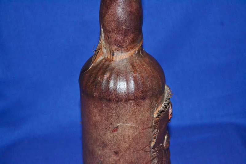 True Vintage Leather wrapped Glass Bottle