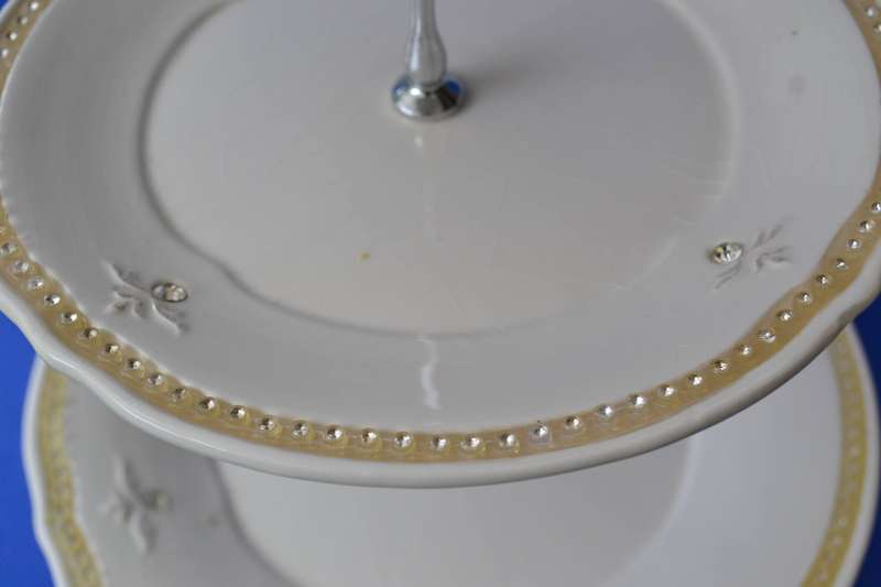 Vintage 3 Tier Porcelain Cake Stand