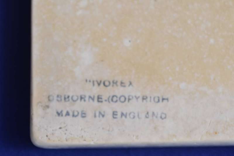 Vintage 1936  Arthur Osborne Ivorex  Wall Plaque