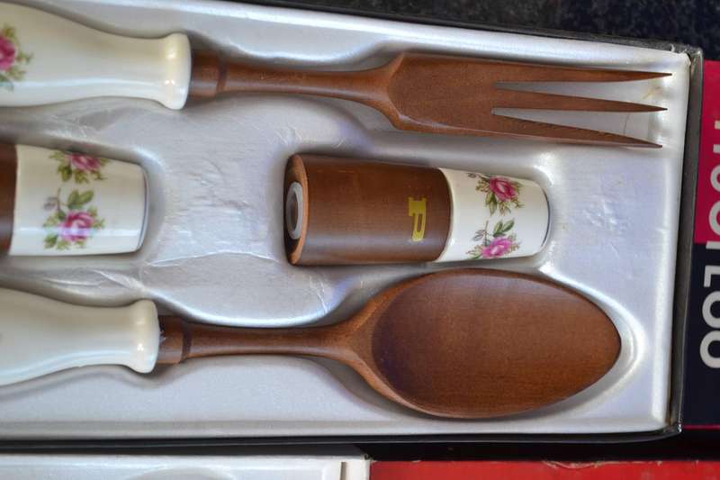 Hostess Vintage Condiment Set and Server Set- Boxed