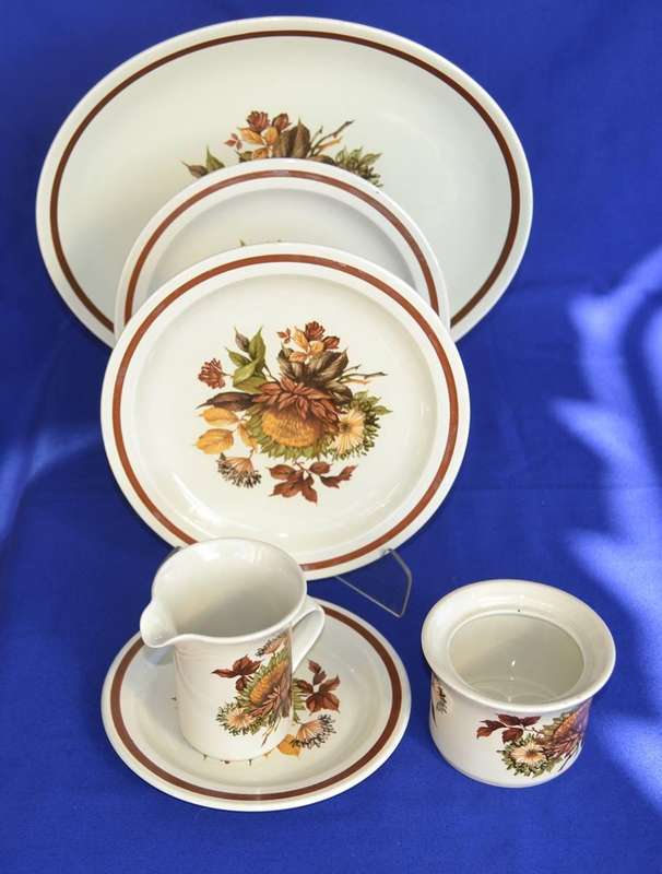 Midwinter Pottery Items in the October Pattern - 6 Pieces