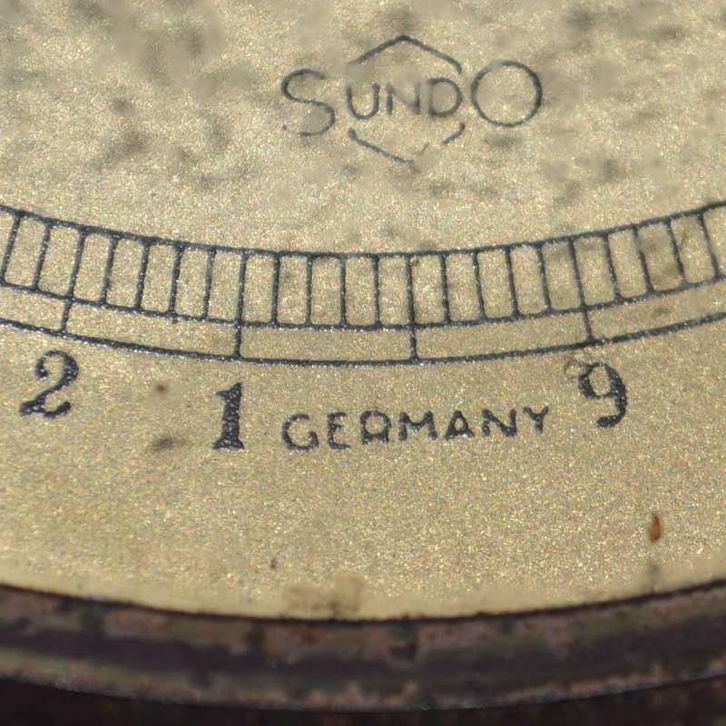 Sundo Germany Vintage Mahogany Banjo Style Thermometer and Barometer
