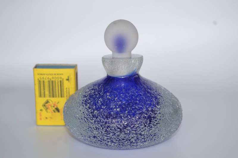 Vintage Cobalt Blue Saks Fifth Avenue Crystal  Perfume Bottle