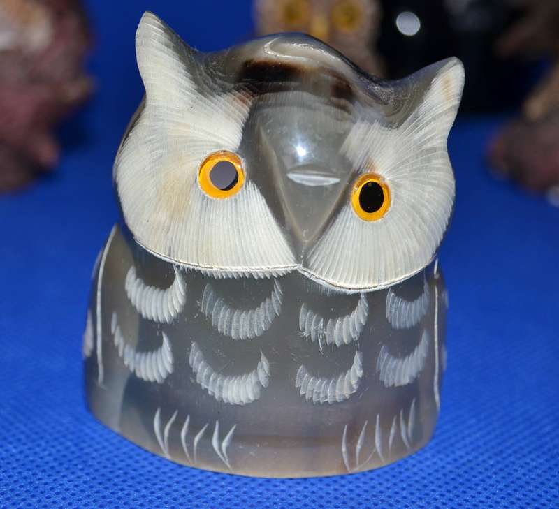 Collection of /owl Ornaments - Various Materials - 5 Pieces