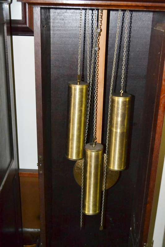 Magnificent Large  Vintage Weight Driven Grandfather Clock