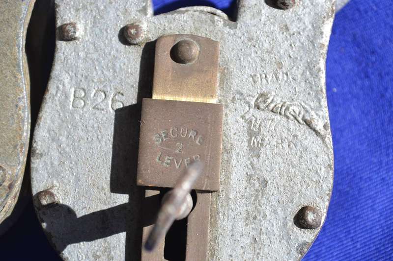 Vintage Secure 2 Lever Padlocks  One with Key