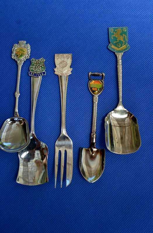 Collectable Souvenir Spoons x 3 & Collectable Fork