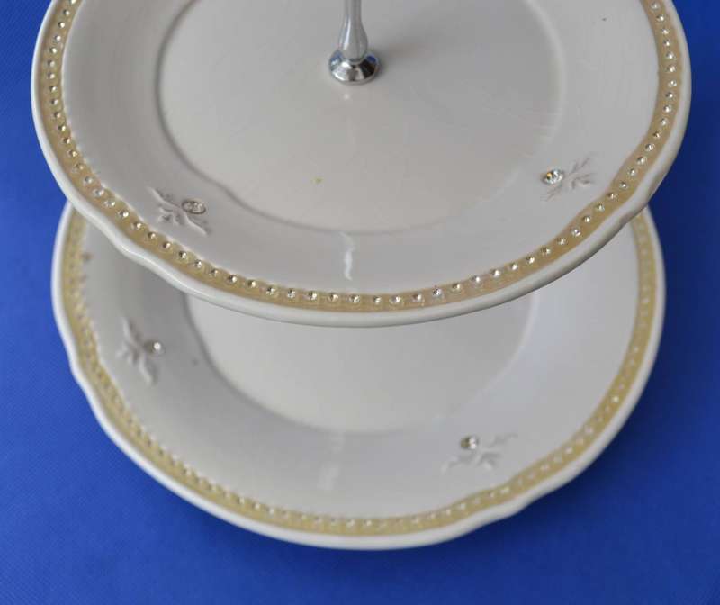 Vintage 3 Tier Porcelain Cake Stand