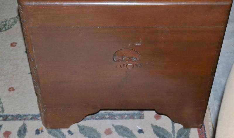 Vintage Carved Chinese Camphor Wood Kist