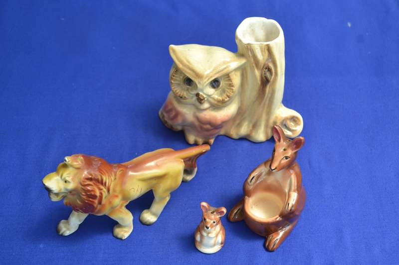 Assorted Vintage Porcelain Ornaments - 3 Pieces