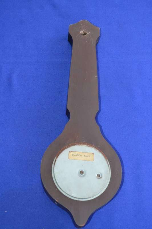 Sundo Germany Vintage Mahogany Banjo Style Thermometer and Barometer