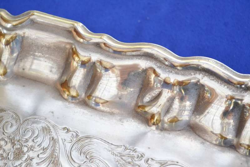 Vintage Silver Plated Tea Set on Footed Tray - 6 Pieces
