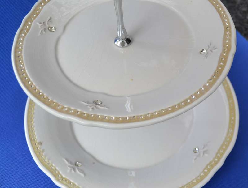 Vintage 3 Tier Porcelain Cake Stand