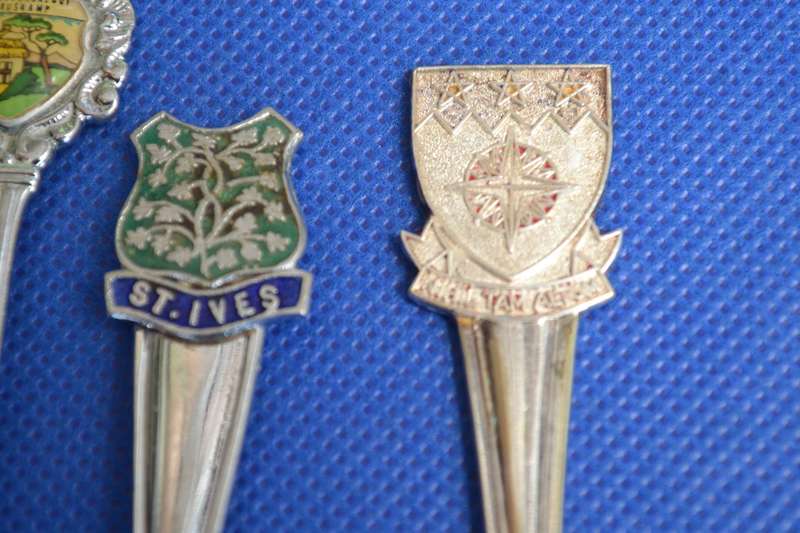 Collectable Souvenir Spoons x 3 & Collectable Fork
