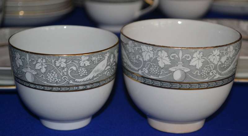 Very Rare True Vintage Tea Set by Booths England in the Grey Mosaic Pattern - 28 Pieces