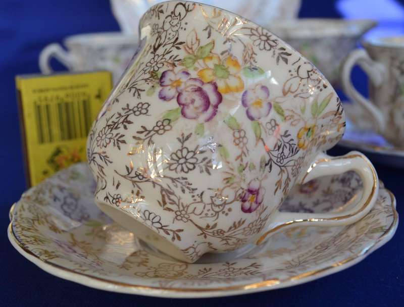 James Kent Part Tea Set and Colclough Side Plate - Vintage