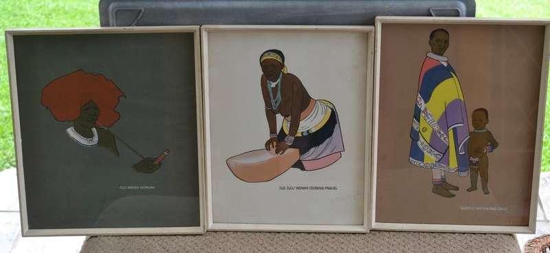 Set of Three Vintage Bert Lewington Paintings