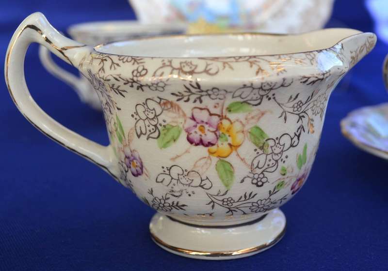 James Kent Part Tea Set and Colclough Side Plate - Vintage