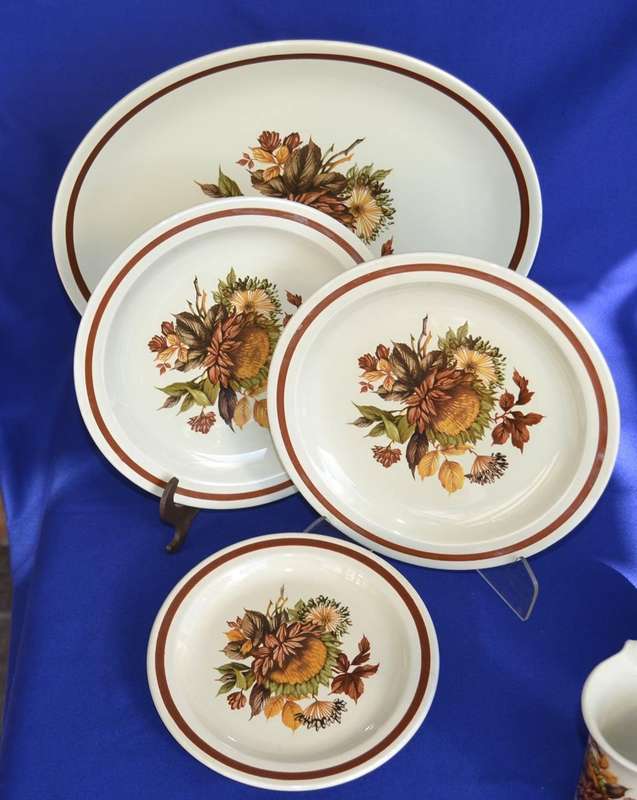 Midwinter Pottery Items in the October Pattern - 6 Pieces