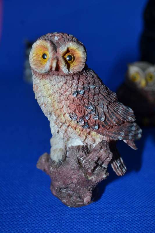 Collection of /owl Ornaments - Various Materials - 5 Pieces