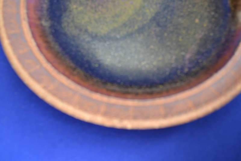 Rustic Unglazed Pottery Plates with Glazed Interior - 5 Pieces