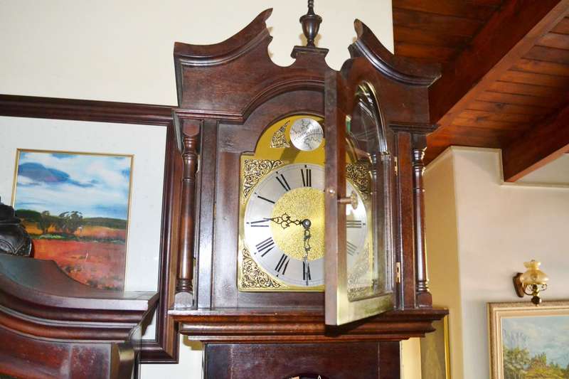 Magnificent Large  Vintage Weight Driven Grandfather Clock