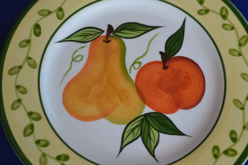 Living Art Hand Painted Plates 4 Pieces
