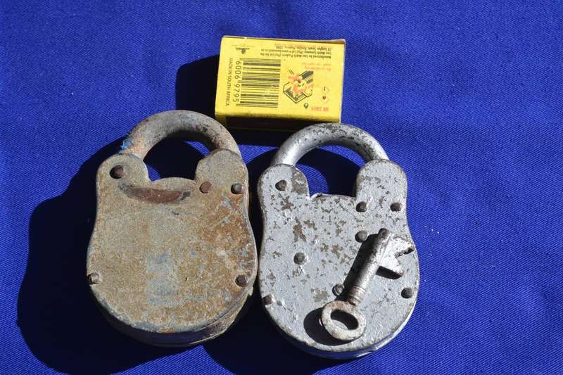 Vintage Secure 2 Lever Padlocks  One with Key