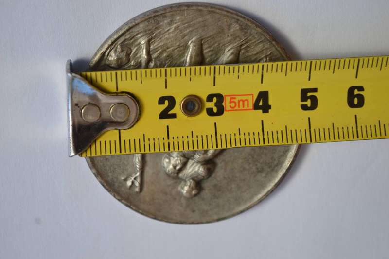 Saint Christopher Silver Tone Medallion