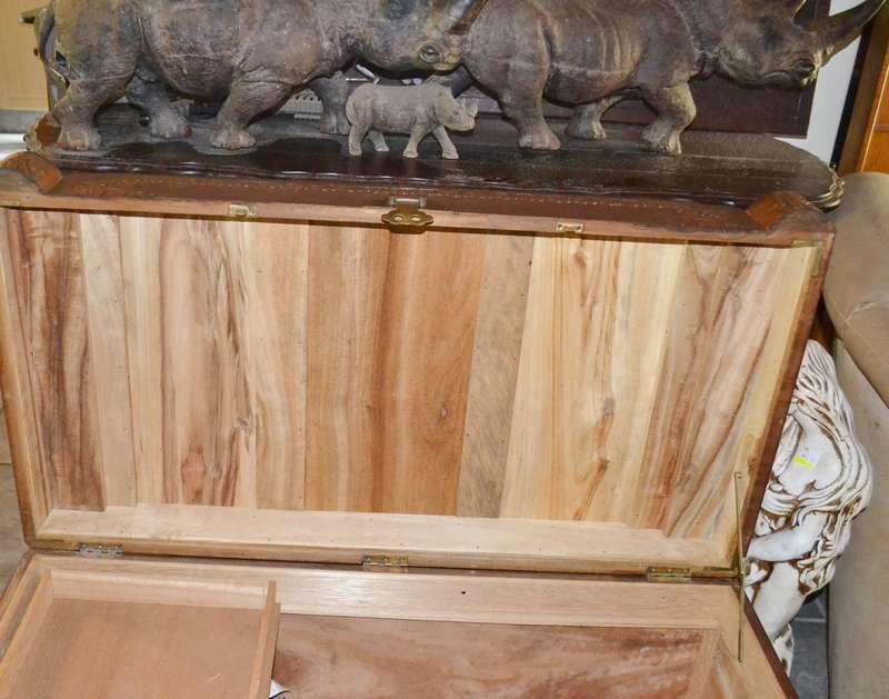 Vintage Carved Chinese Camphor Wood Kist