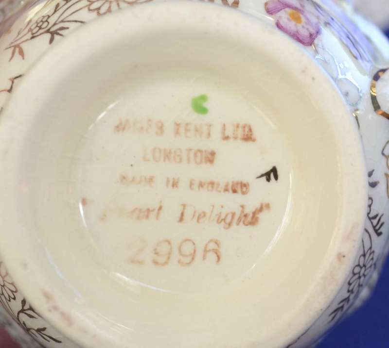 James Kent Part Tea Set and Colclough Side Plate - Vintage