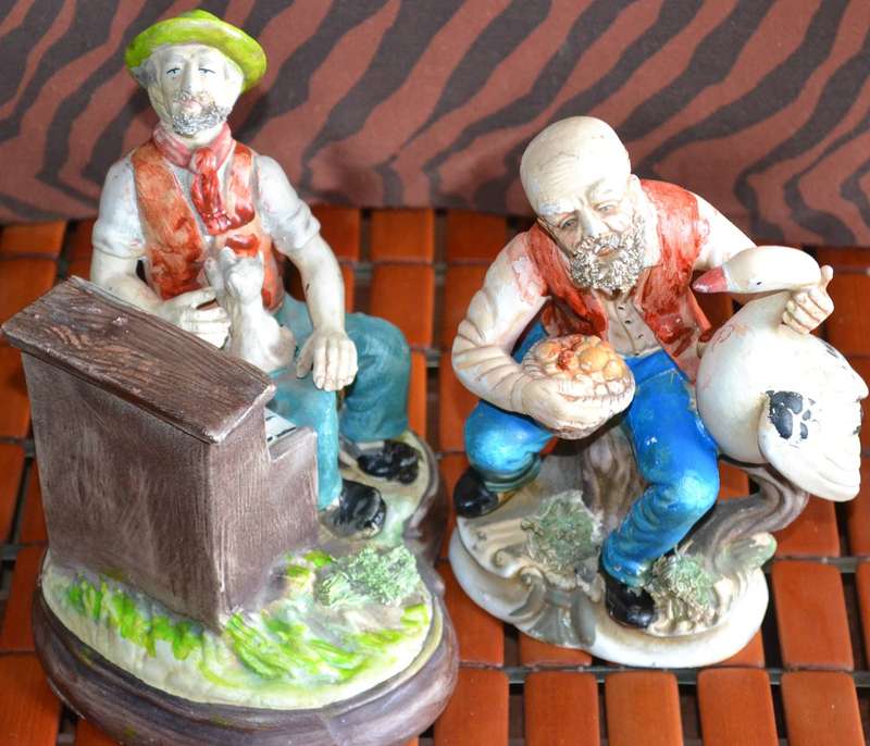 Vintage Bisque Porcelain Figures x 2