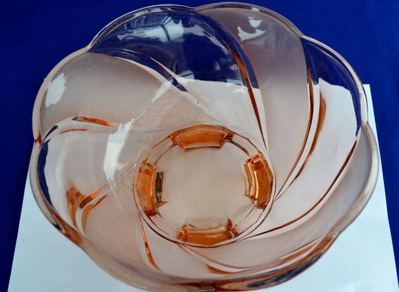 Art Deco Pink Glass "Primus" Bowl c1930's