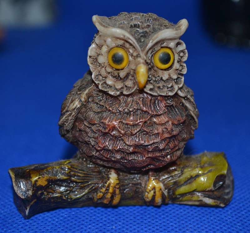 Collection of /owl Ornaments - Various Materials - 5 Pieces
