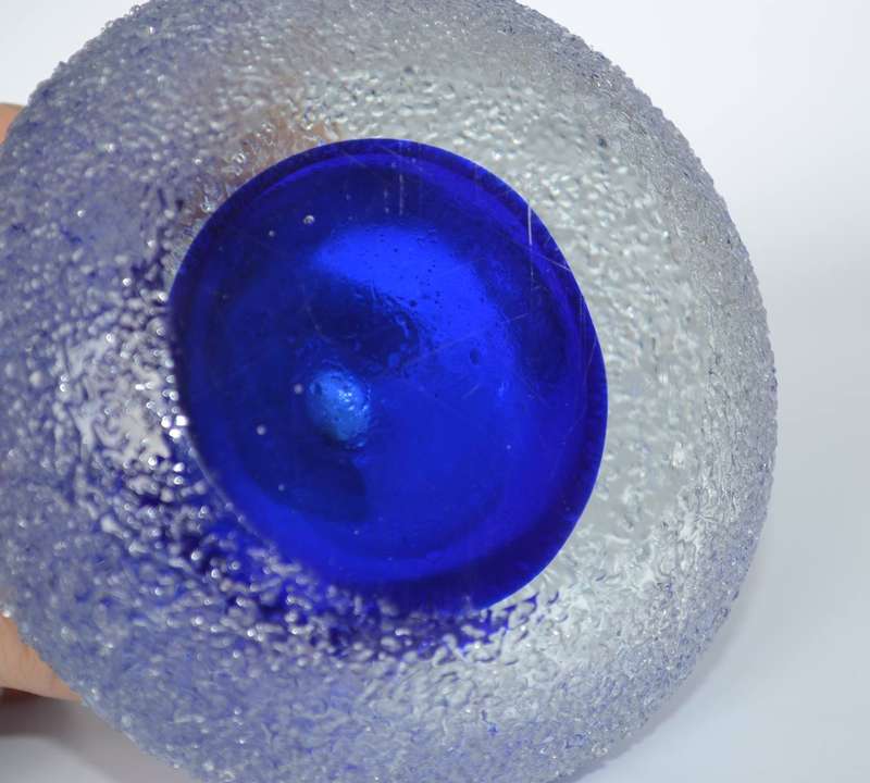 Vintage Cobalt Blue Saks Fifth Avenue Crystal  Perfume Bottle