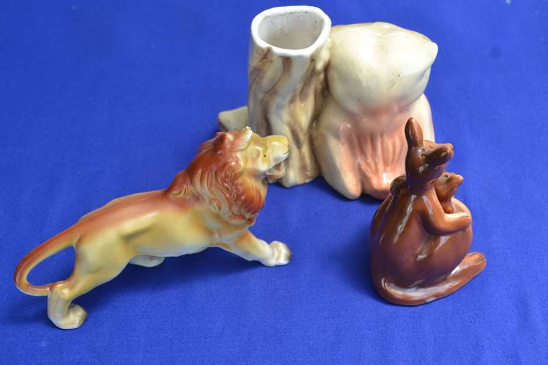 Assorted Vintage Porcelain Ornaments - 3 Pieces